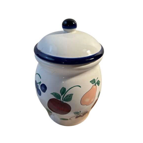 PH Princess House Orchard Medley Fruit large canister with lid - Picture 1 of 5